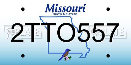 2TTO557 Missouri License Plate