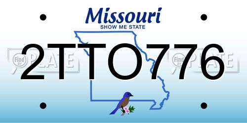 2TTO776 Missouri License Plate