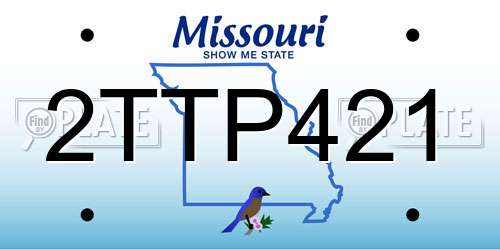 2TTP421 Missouri License Plate