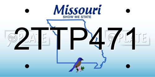 2TTP471 Missouri License Plate