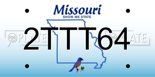 2TTT64 Missouri License Plate