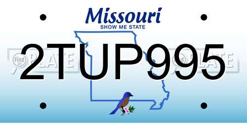 2TUP995 Missouri License Plate