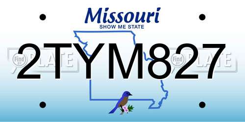 2TYM827 Missouri License Plate