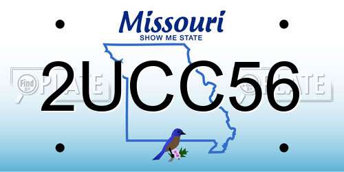 2UCC56 Missouri License Plate