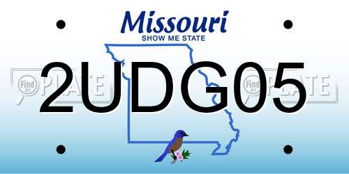 2UDG05 Missouri License Plate