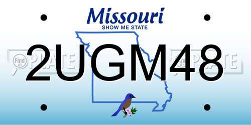 2UGM48 Missouri License Plate