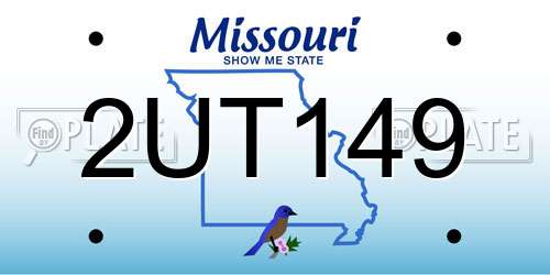2UT149 Missouri License Plate