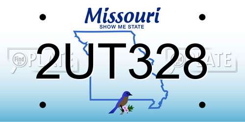2UT328 Missouri License Plate