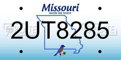 2UT8285 Missouri License Plate