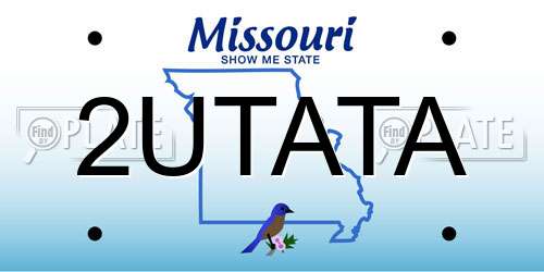2UTATA Missouri License Plate