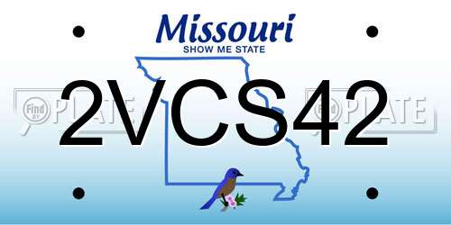2VCS42 Missouri License Plate