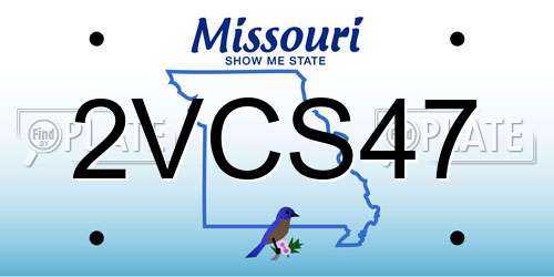 2VCS47 Missouri License Plate
