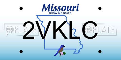 2VKLC Missouri License Plate
