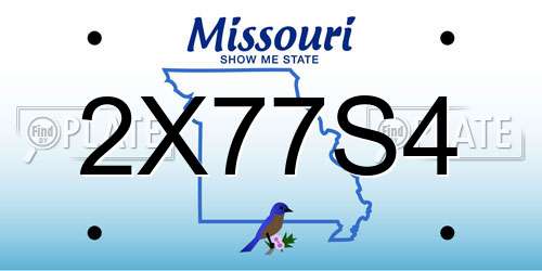 2X77S4 Missouri License Plate