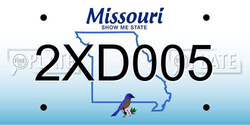 2XD005 Missouri License Plate