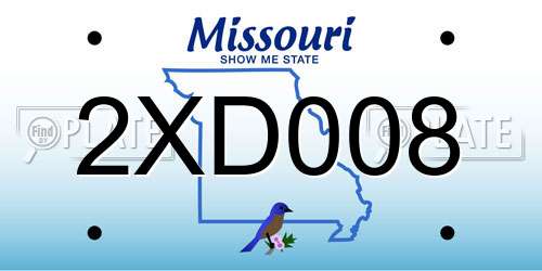 2XD008 Missouri License Plate