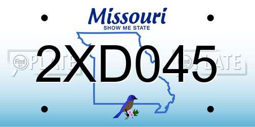 2XD045 Missouri License Plate