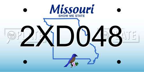 2XD048 Missouri License Plate