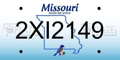 2XI2149 Missouri License Plate