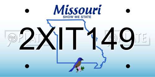 2XIT149 Missouri License Plate
