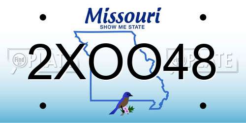 2XOO48 Missouri License Plate