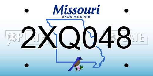 2XQ048 Missouri License Plate