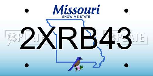 2XRB43 Missouri License Plate