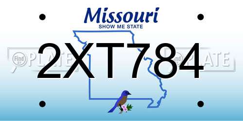 2XT784 Missouri License Plate