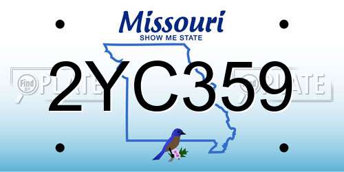 2YC359 Missouri License Plate