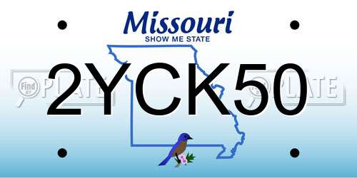 2YCK50 Missouri License Plate