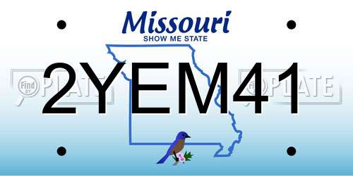 2YEM41 Missouri License Plate