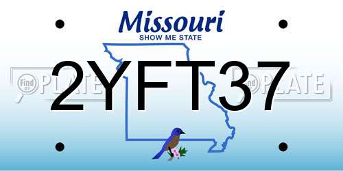 2YFT37 Missouri License Plate