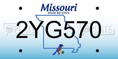 2YG570 Missouri License Plate
