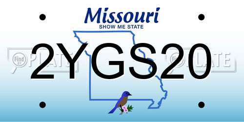 2YGS20 Missouri License Plate