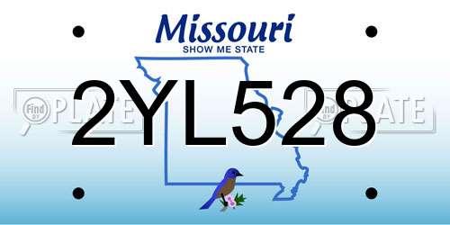 2YL528 Missouri License Plate