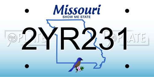 2YR231 Missouri License Plate