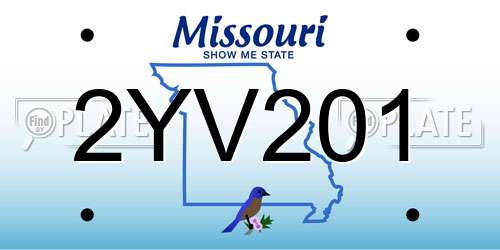 2YV201 Missouri License Plate