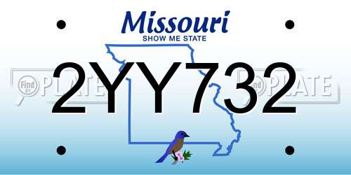 2YY732 Missouri License Plate