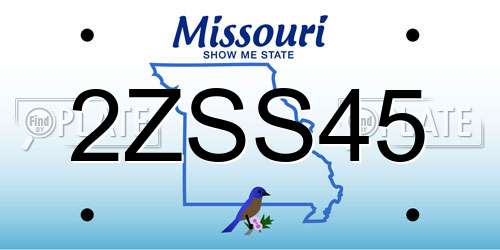 2ZSS45 Missouri License Plate