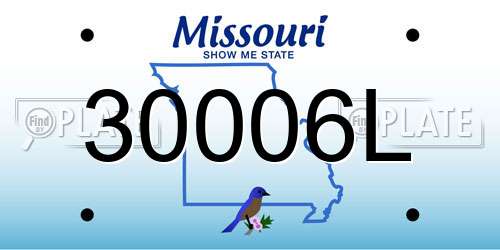 30006L Missouri License Plate