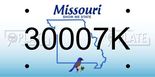 30007K Missouri License Plate