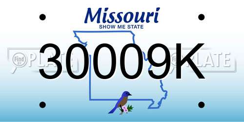 30009K Missouri License Plate