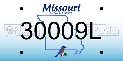 30009L Missouri License Plate