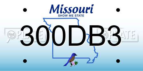 300DB3 Missouri License Plate