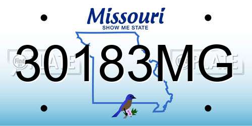 30183MG Missouri License Plate