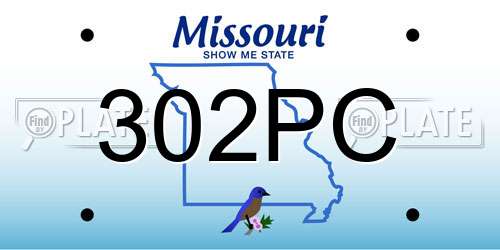 302PC Missouri License Plate