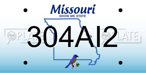 304AI2 Missouri License Plate