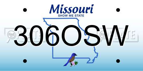 306OSW Missouri License Plate