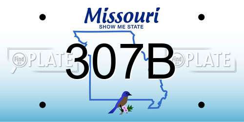 307B Missouri License Plate