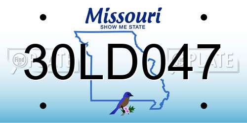 30LD047 Missouri License Plate